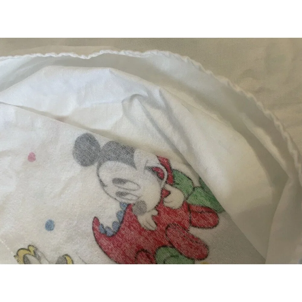 Vintage Walt Disney Mickey‎ Mouse Minnie Donald Duck Pluto Pillow Case
